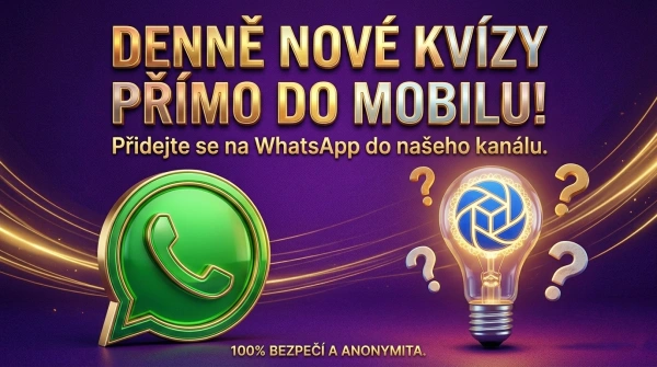 WhatsApp kanál Kvizky.cz – sledujte nové kvízy